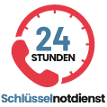 Anrufbutton mit Telefonicon und Text 24 Stunden Notfall Schlüsseldienst